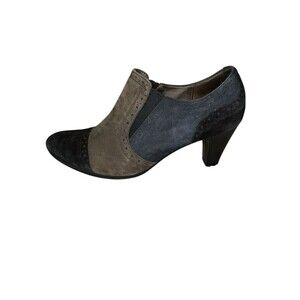 Gabor‎ Womens Heels Booties Comfort Suede 6.5 Blue Black Beige